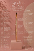 Acrylic Brush #16 — Rose Gold Crystal Handle
